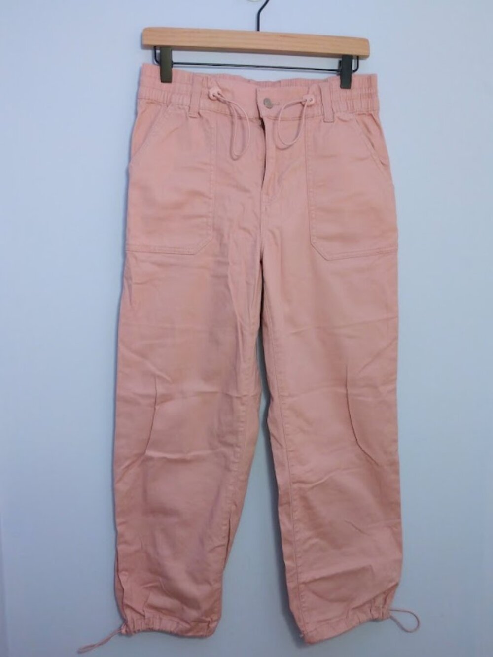Celebrity Pink Elastic Waist Jogger Pants Cinch Ankle Size M Mauve Utility Y2K